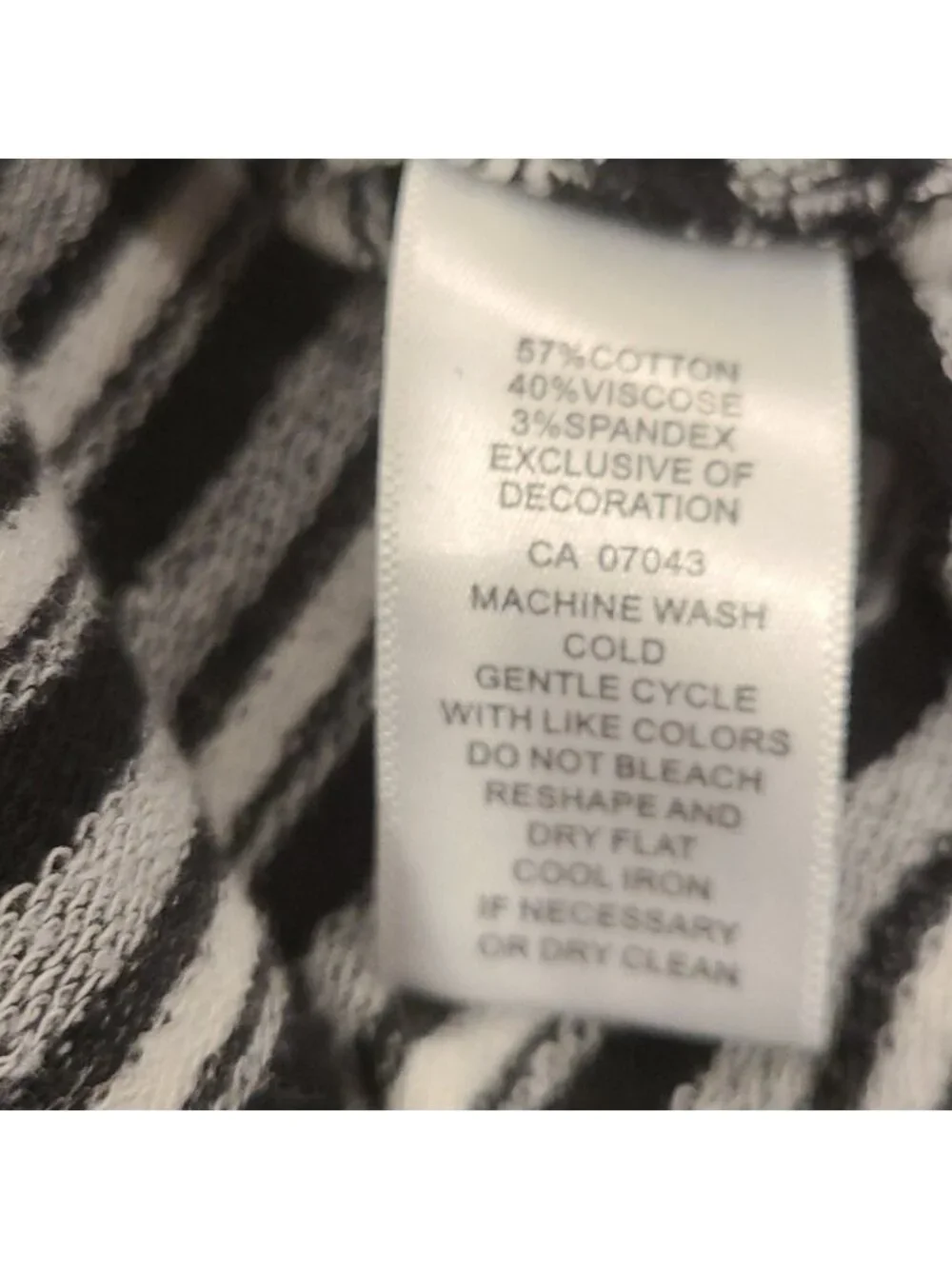 Cable and Gauge blk, grey & WHT striped cardigan